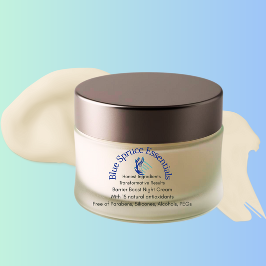 Barrier Boost anti-aging night cream with 15+ plant-based antioxidants and clean ingredients