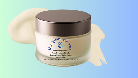 Barrier Boost anti-aging night cream with 15+ plant-based antioxidants and clean ingredients